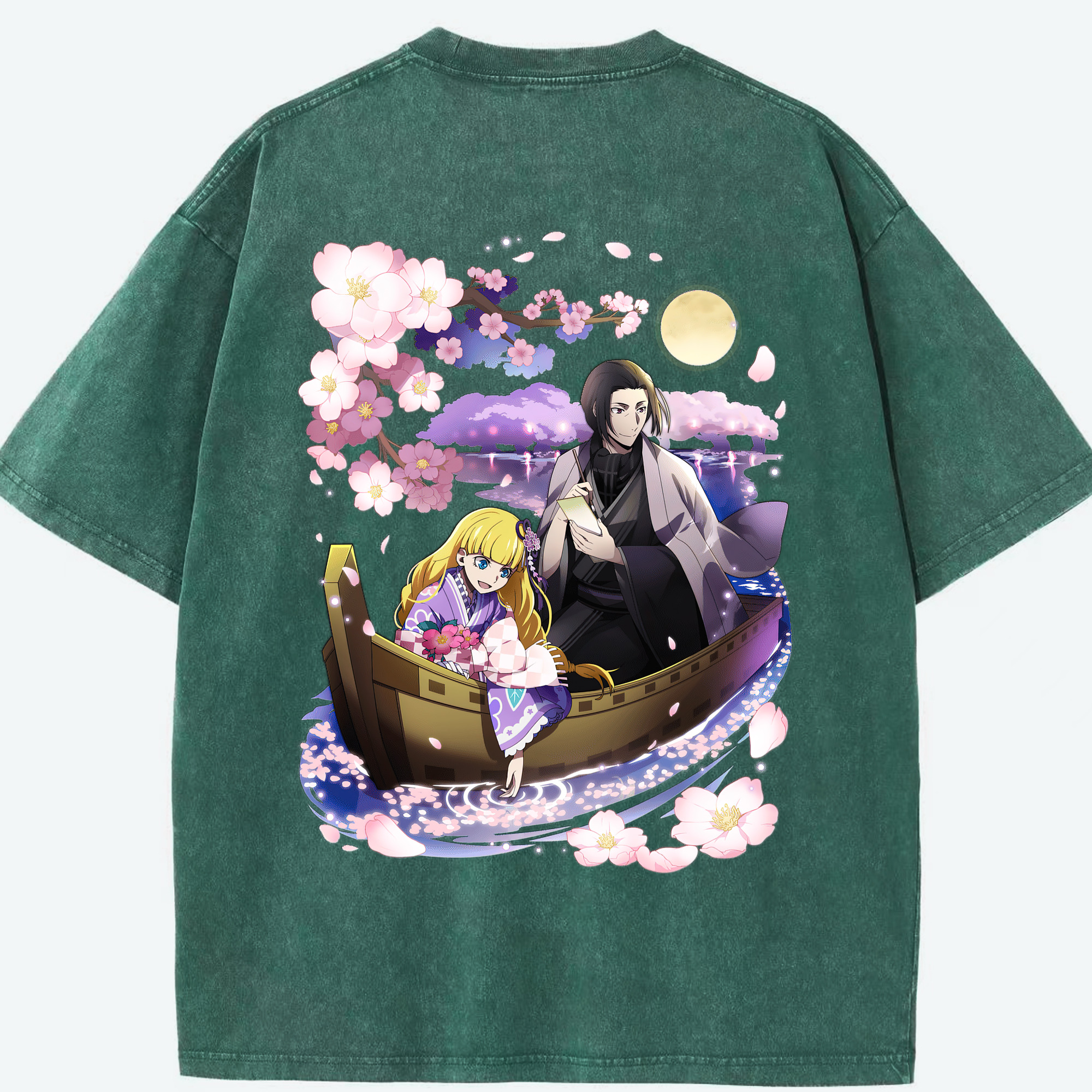 （画像用） 文豪ストレイドッグス Bungo Stray Dogs 綿100% ヴィンテージ風 半袖Tシャツ（背面プリント）